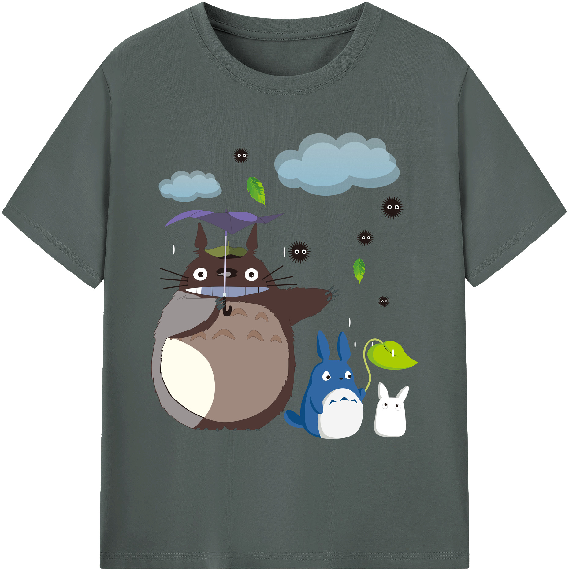 （画像用） となりのトトロ 草壁メイ 草壁サツキ My Neighbor Totoro Satsuki Kusakabe Mei Kusakabe 綿100％ メンズ半袖Tシャツ｜肌触りやわらか＆通気性